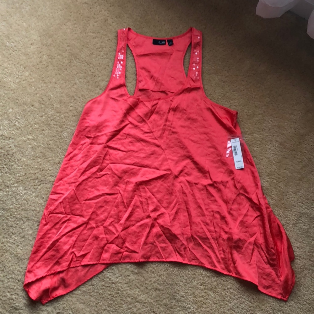 NWT coral tank top size Large